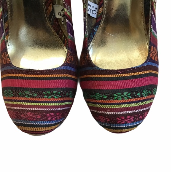 Mossimo Multi-color Fiesta Wedges Platforms - Picture 7 of 8